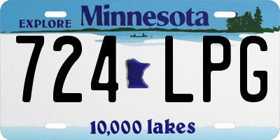 MN license plate 724LPG