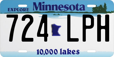 MN license plate 724LPH