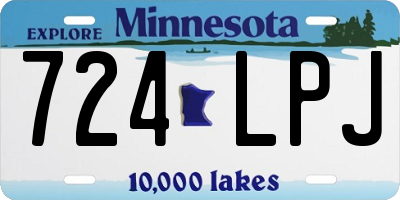 MN license plate 724LPJ