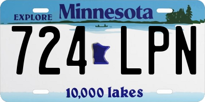 MN license plate 724LPN