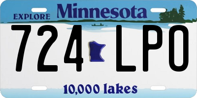 MN license plate 724LPO
