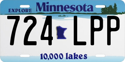 MN license plate 724LPP