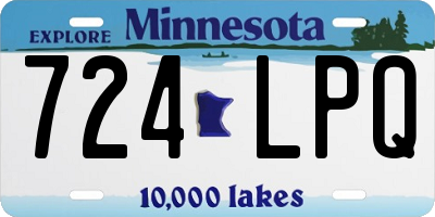 MN license plate 724LPQ