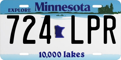 MN license plate 724LPR