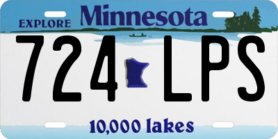 MN license plate 724LPS