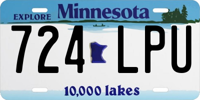 MN license plate 724LPU
