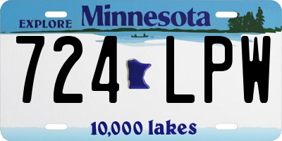 MN license plate 724LPW