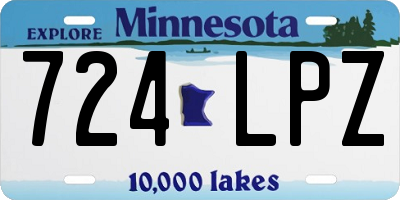 MN license plate 724LPZ