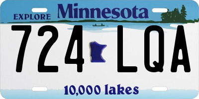 MN license plate 724LQA