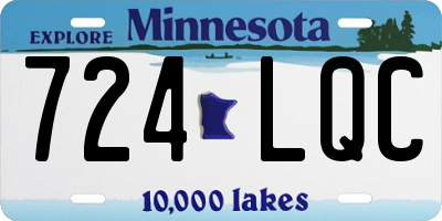 MN license plate 724LQC