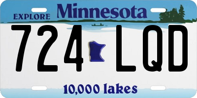 MN license plate 724LQD
