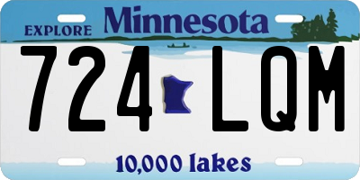 MN license plate 724LQM