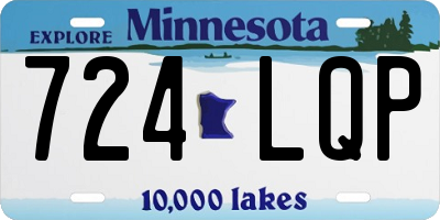 MN license plate 724LQP
