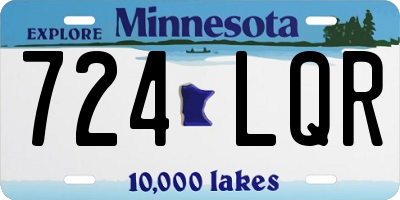 MN license plate 724LQR