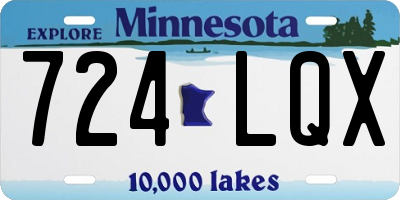 MN license plate 724LQX