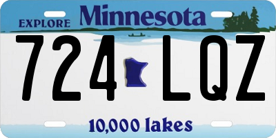 MN license plate 724LQZ