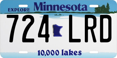 MN license plate 724LRD