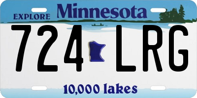 MN license plate 724LRG