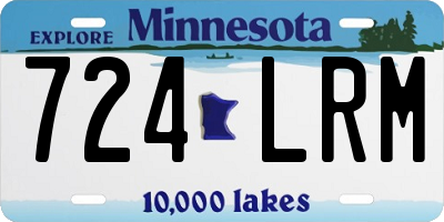 MN license plate 724LRM