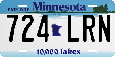 MN license plate 724LRN