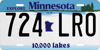 MN license plate 724LRO