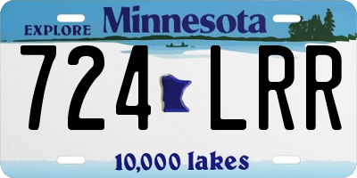 MN license plate 724LRR