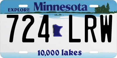 MN license plate 724LRW