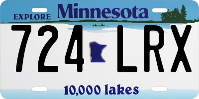 MN license plate 724LRX