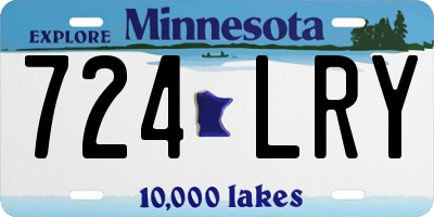 MN license plate 724LRY