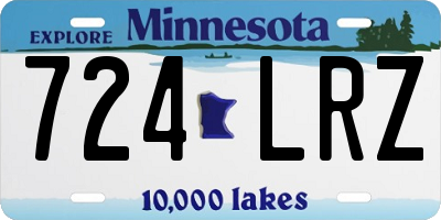 MN license plate 724LRZ