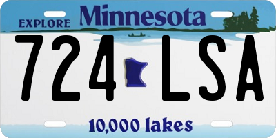 MN license plate 724LSA