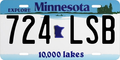 MN license plate 724LSB