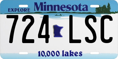 MN license plate 724LSC