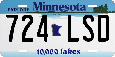 MN license plate 724LSD