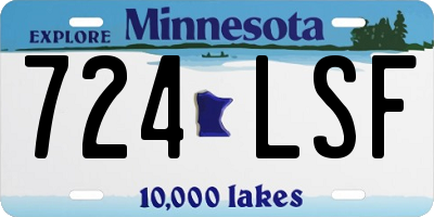 MN license plate 724LSF