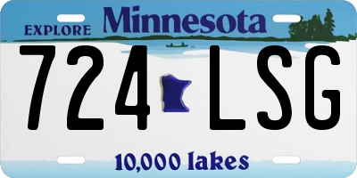 MN license plate 724LSG