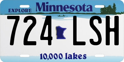 MN license plate 724LSH