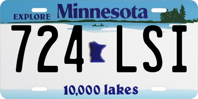 MN license plate 724LSI