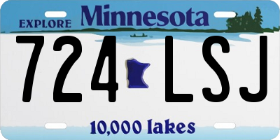 MN license plate 724LSJ
