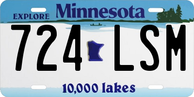 MN license plate 724LSM