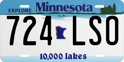 MN license plate 724LSO