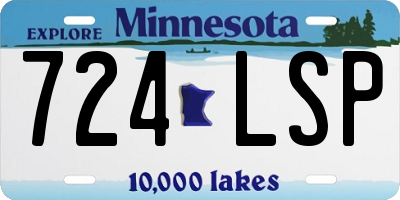 MN license plate 724LSP