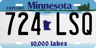 MN license plate 724LSQ