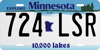 MN license plate 724LSR