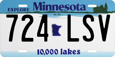MN license plate 724LSV