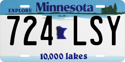 MN license plate 724LSY