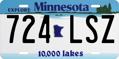 MN license plate 724LSZ