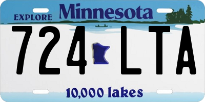 MN license plate 724LTA