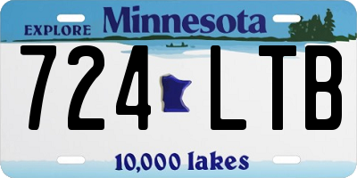 MN license plate 724LTB
