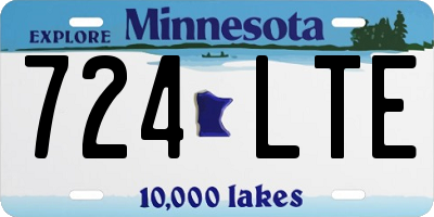 MN license plate 724LTE